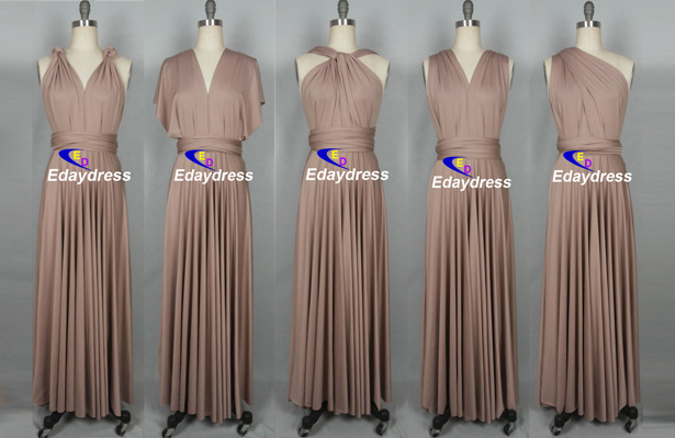 infinity dress taupe