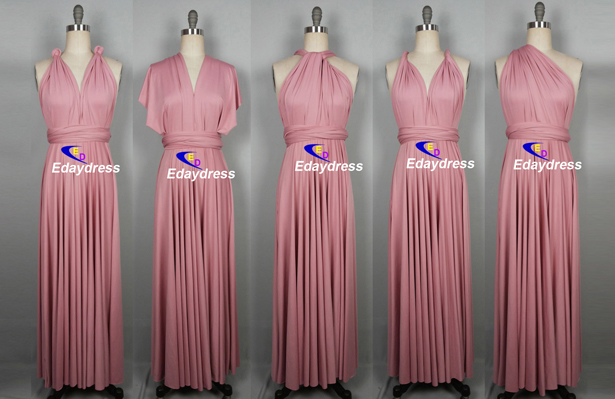 infinity dress coral pink