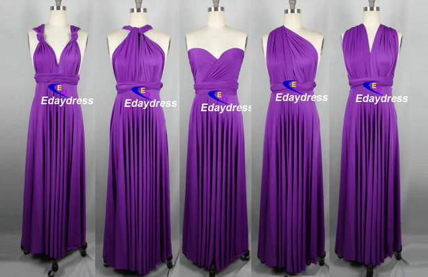 purple and yellow bridesmaid dresses