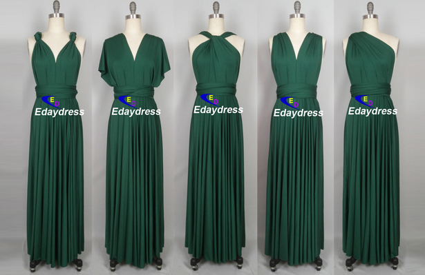 dark green infinity dress