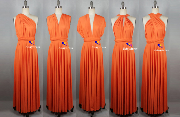 infinity dress burnt orange