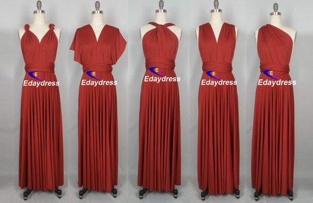 infinity dress burnt orange