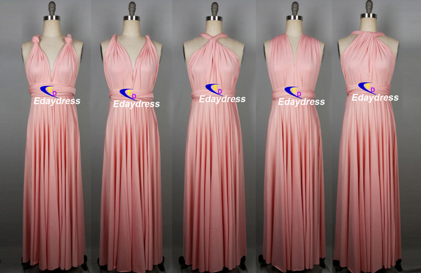 peach infinity dress for wedding