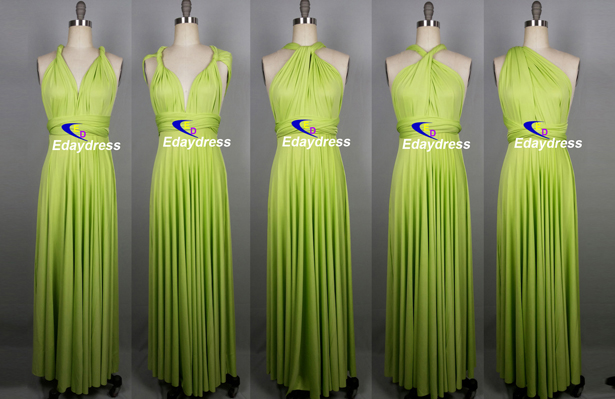 royal blue and lime green bridesmaid dresses