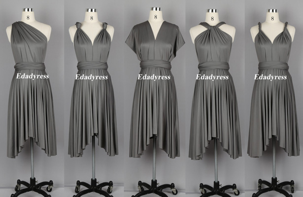 gray infinity dress for wedding