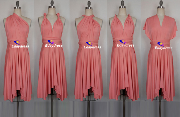 peach infinity dress for wedding