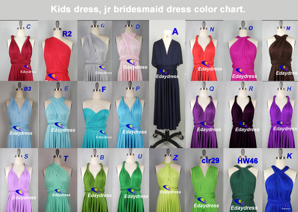 Bridesmaid Dress Color Chart